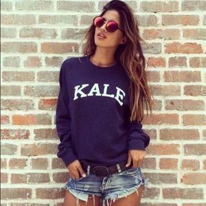 Navy Beyoncé-Inspired Kale Sweatshirt